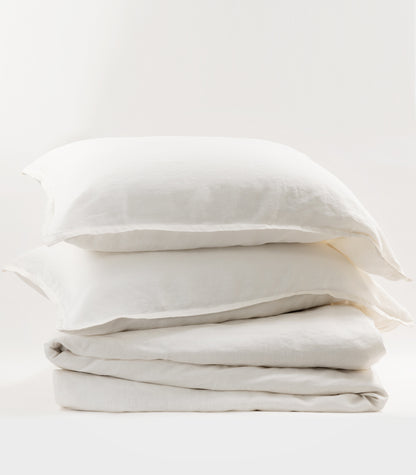 Linen Quilt Cover Set - Natural