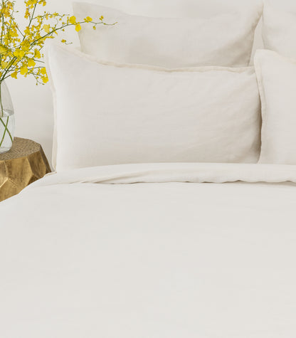 Linen Quilt Cover Set - Natural