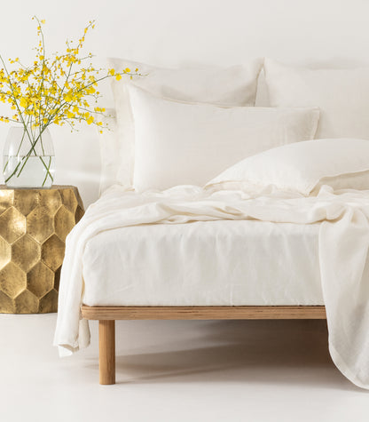 Linen Fitted Sheet Set - Natural
