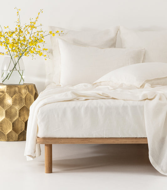 Linen Fitted Sheet Set - Natural