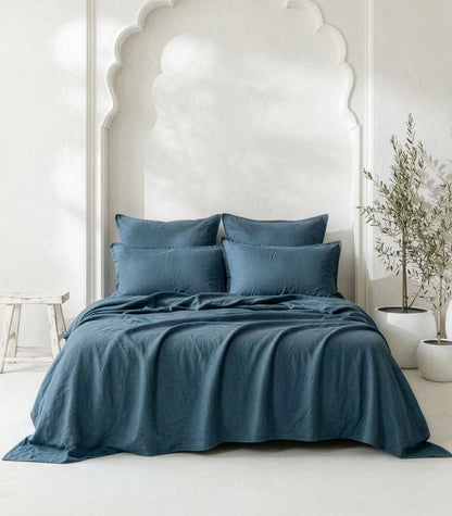Linen Pillow Case - Indian Teal