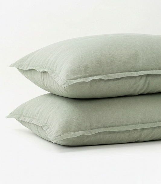 Linen Pillow Case - Sage