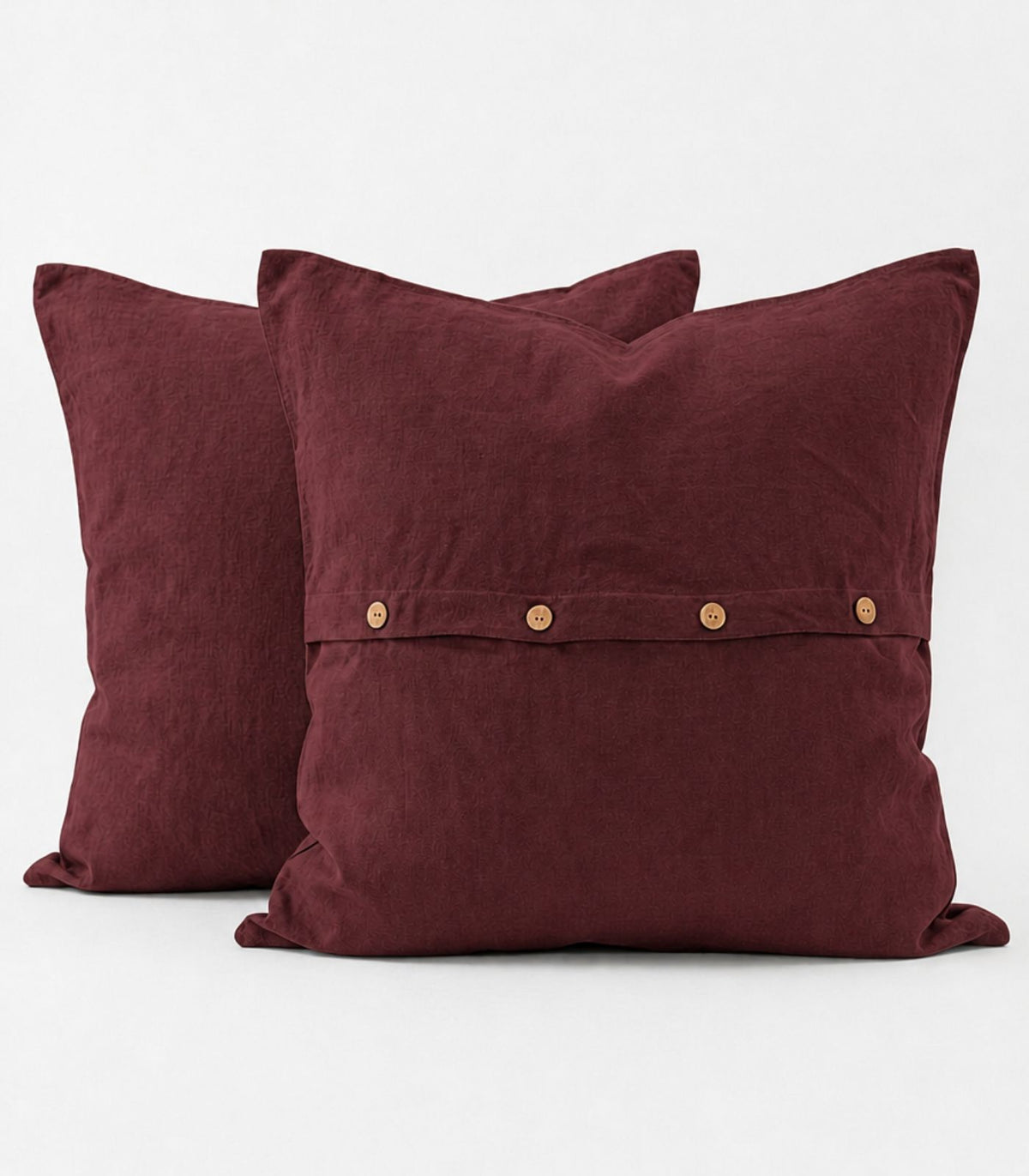 Linen European Pillow Cases - Plum