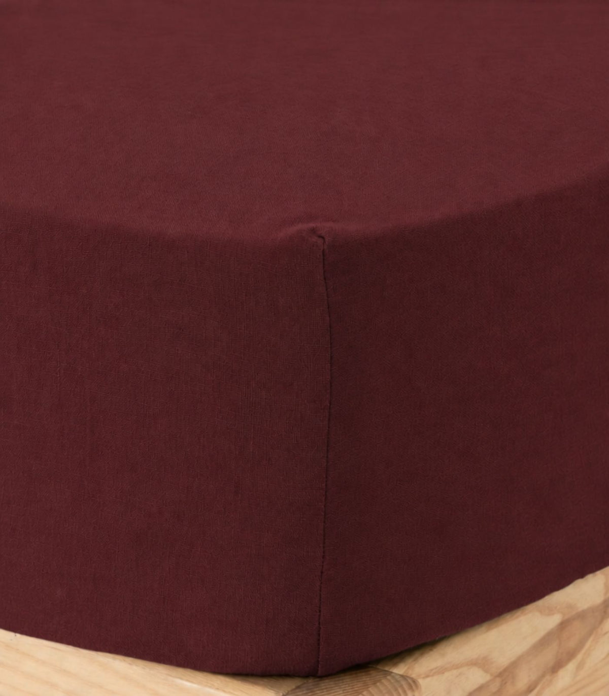 Linen Fitted Sheet - Plum