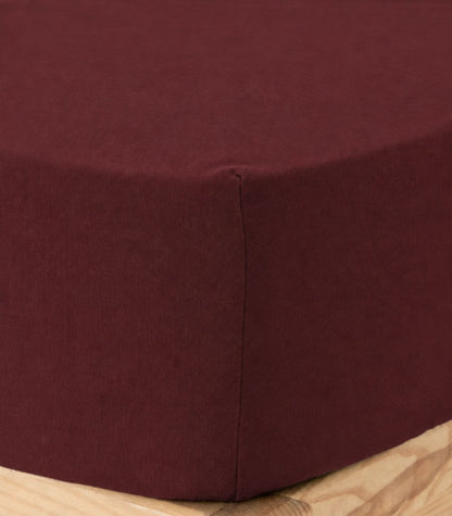 Linen Fitted Sheet - Plum