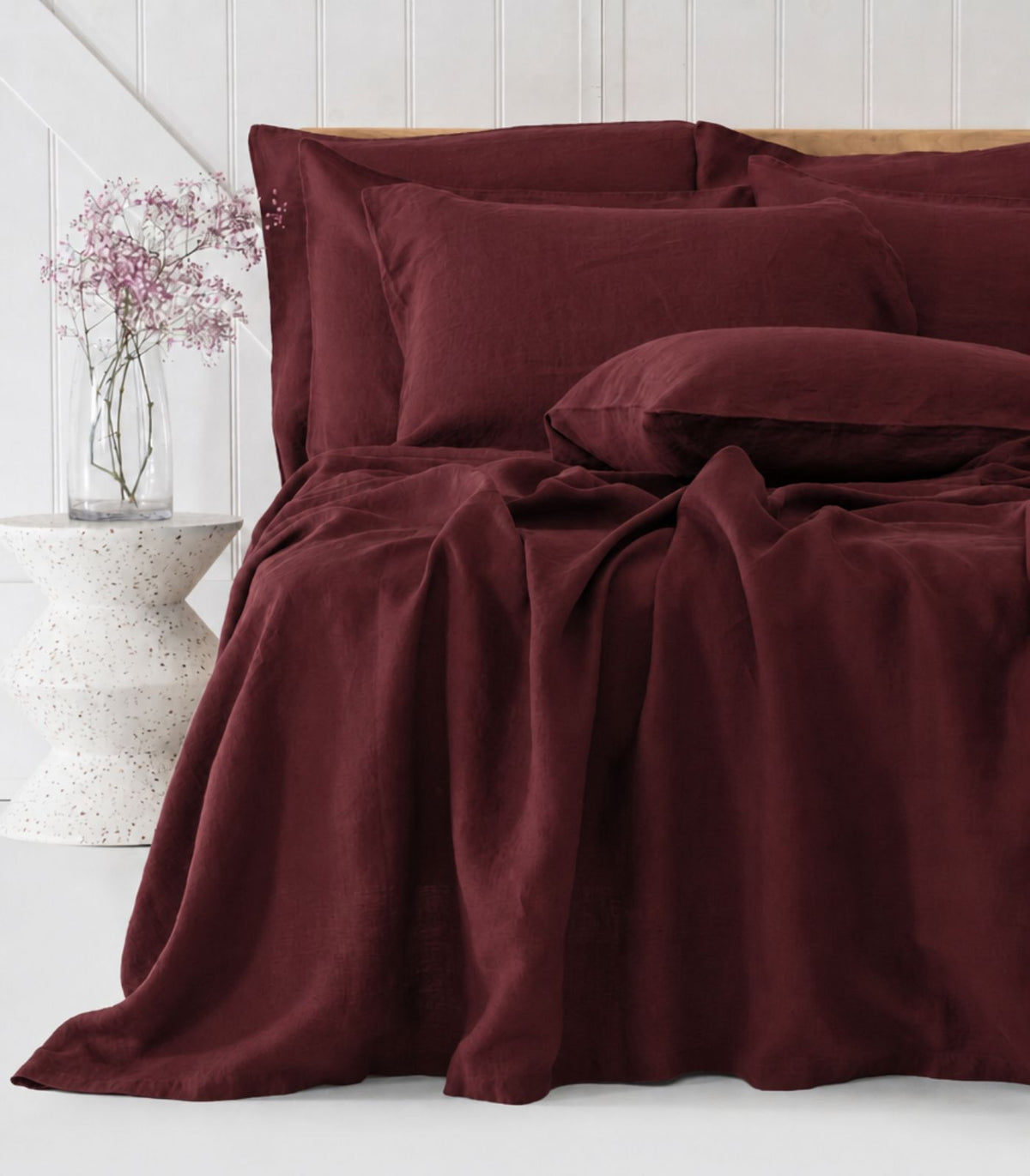 Linen Pillow Case - Plum
