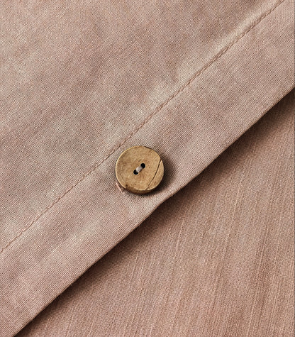 Linen Quilt Cover Set - Terracotta Blush