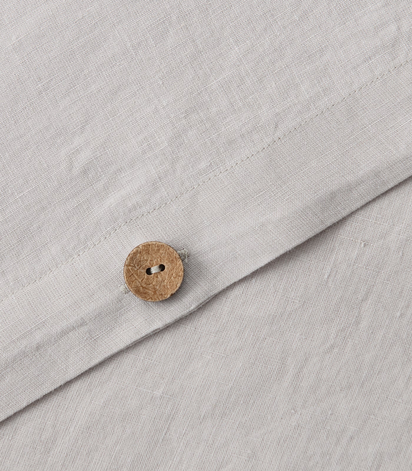 Linen Quilt Cover Set - Fog
