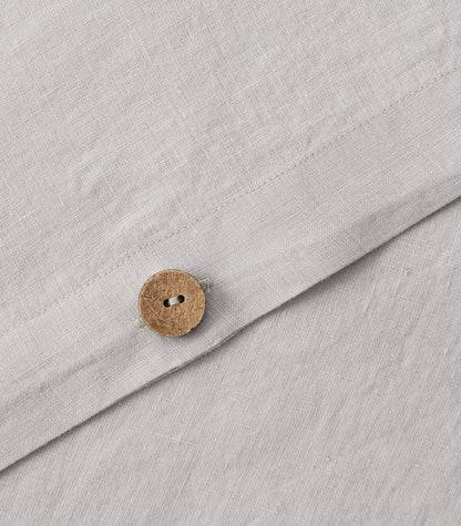 Linen Quilt Cover Set - Fog