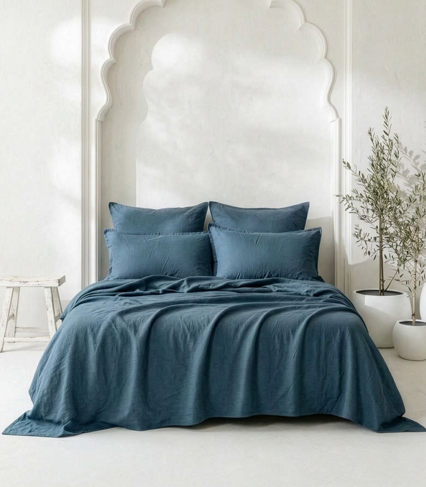 Linen Sheet Set - Indian Teal