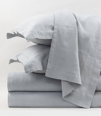 Bhumi Organic Cotton - Linen Sheet Set - Sky Blue