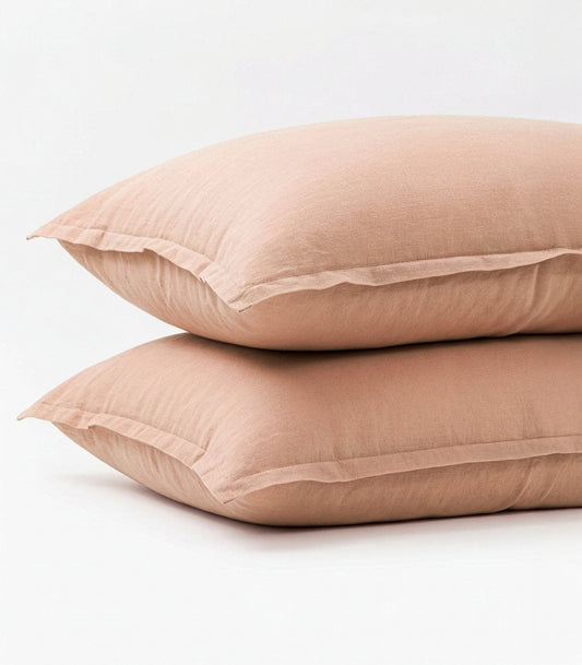 Linen Pillow Case - Terracotta Blush