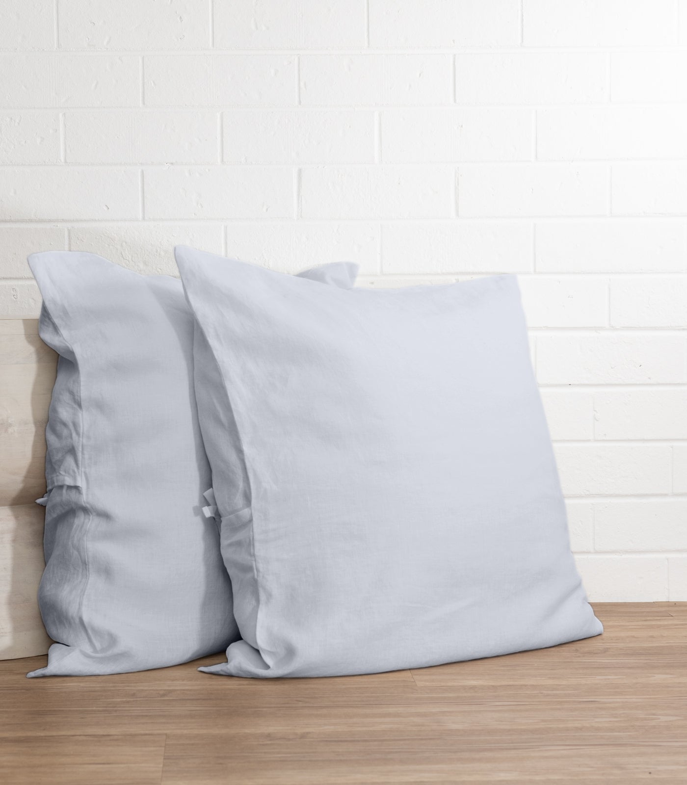 Linen Pillow Cases (pair) - European - Sky Blue