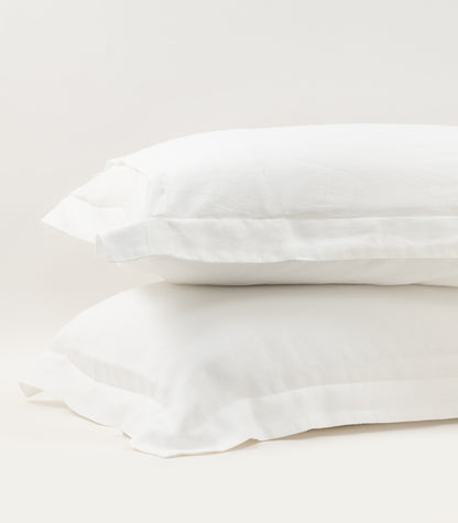 Bhumi Organic Cotton - Linen Pillow Cases (Pair) - White