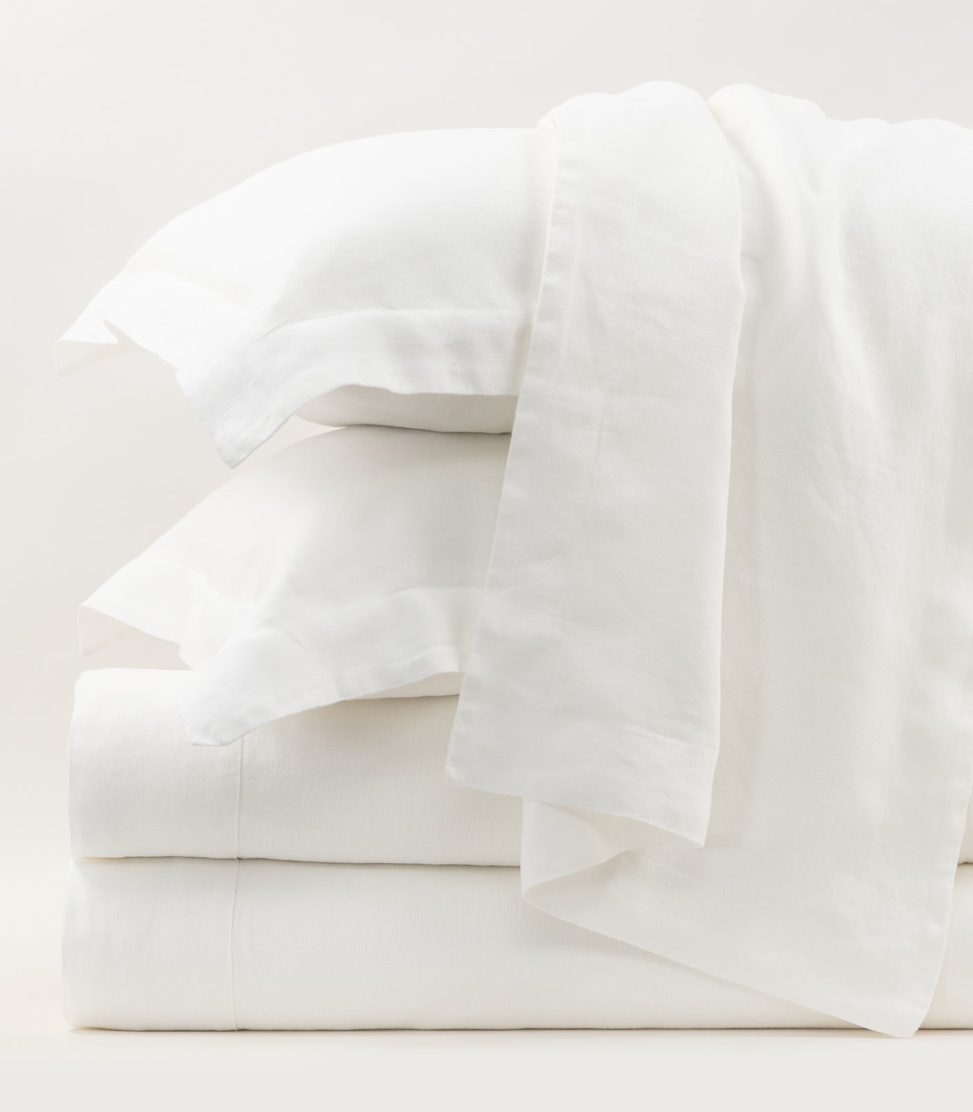 Bhumi Organic Cotton - Linen Sheet Set - White