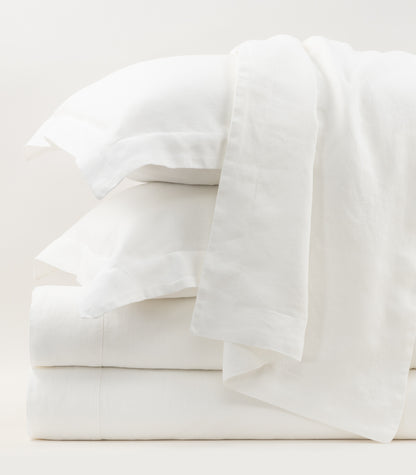 Bhumi Organic Cotton - Linen Sheet Set - White