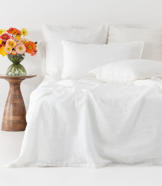 Linen Sheet Set - White
