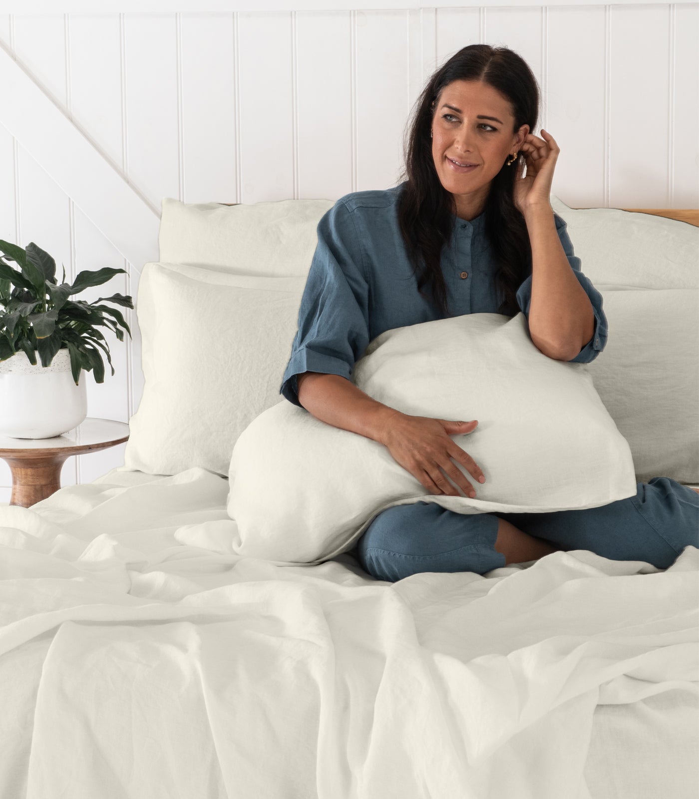 Bhumi Organic Cotton - Linen Sheet Set - Fog