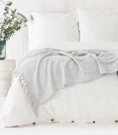 Linen Throw - Fog
