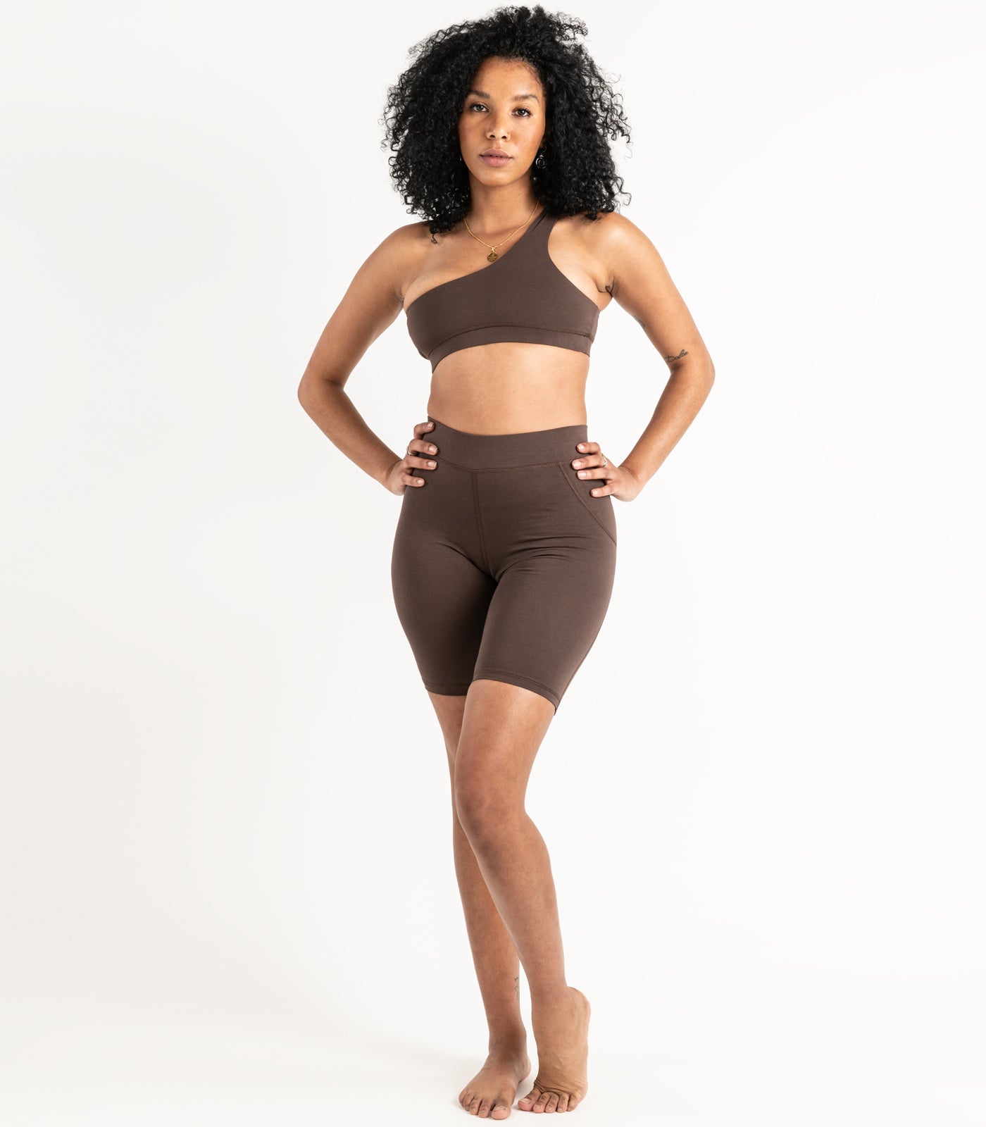Long Bike Shorts - Chocolate Martini