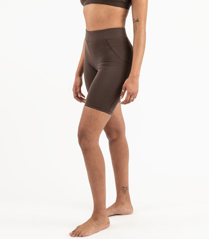 Long Bike Shorts - Chocolate Martini