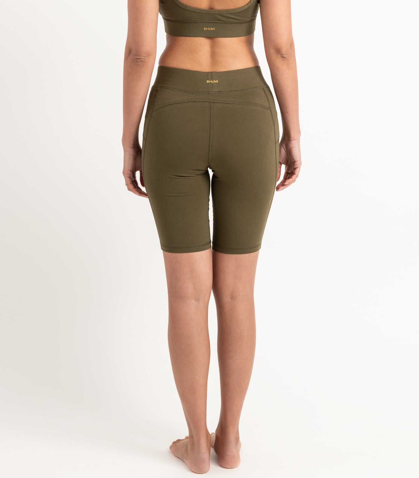 Long Bike Shorts - Dark Olive