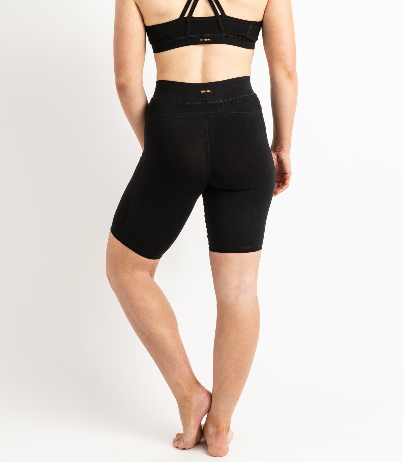 Pocket Long Bike Shorts - Black