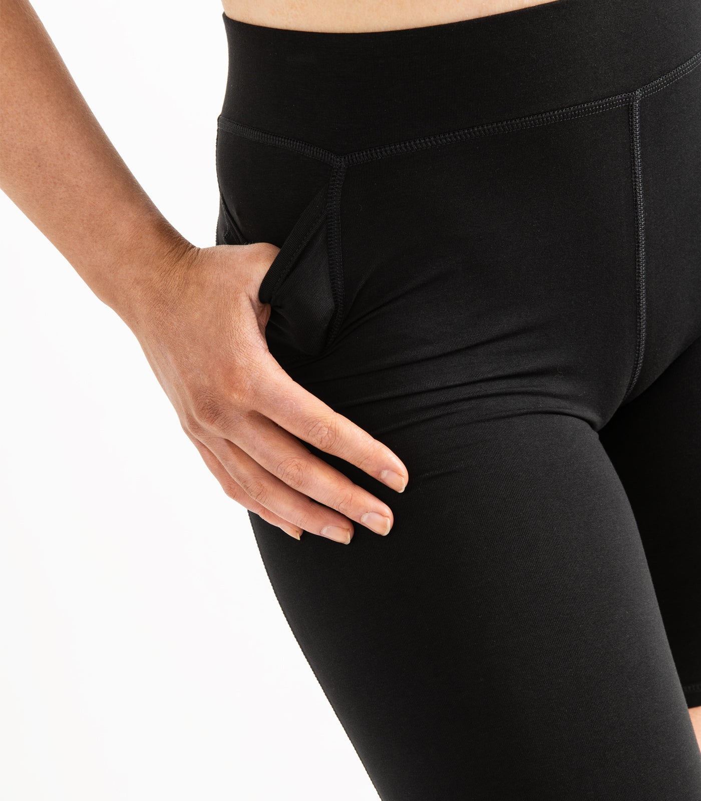 Pocket Long Bike Shorts - Black