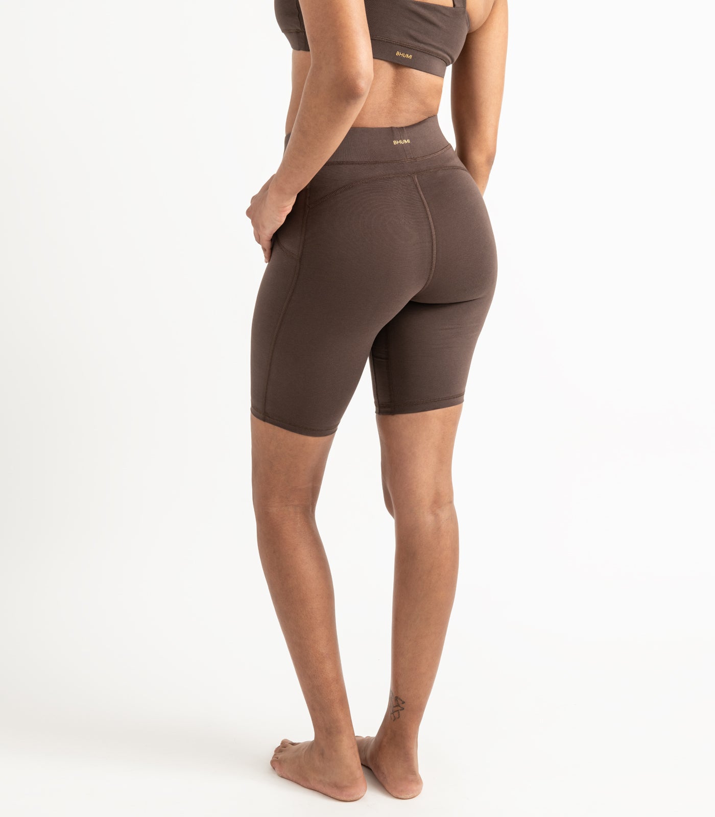 Pocket Long Bike Shorts - Chocolate Martini