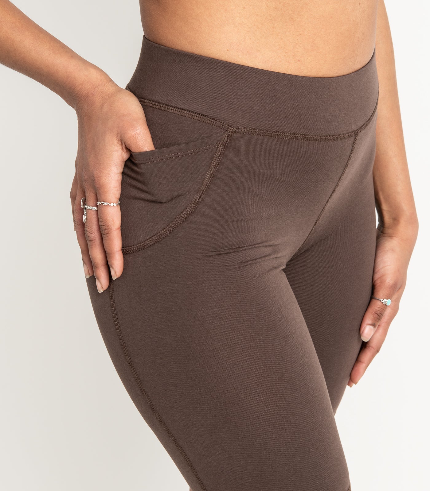 Pocket Long Bike Shorts - Chocolate Martini