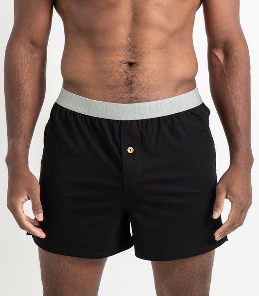 Bhumi Organic Cotton - Original Boxers (2 Pack) - Black