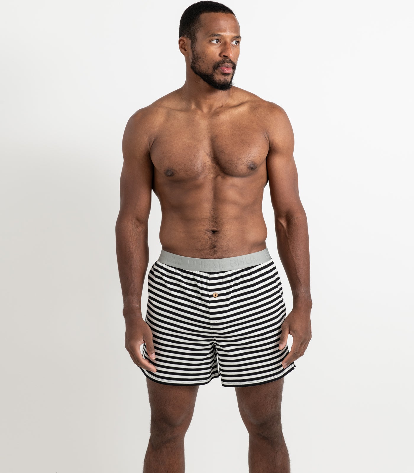 Bhumi Organic Cotton - Original Boxers (2 Pack) - Black Stripe