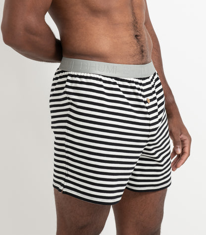 Bhumi Organic Cotton - Original Boxers (2 Pack) - Black Stripe