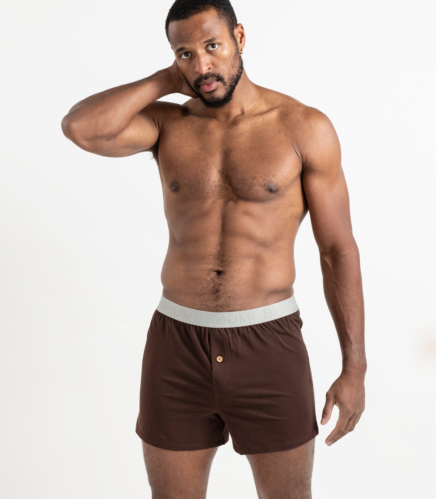 Bhumi Organic Cotton - Original Boxers (2 Pack) - Coffee Bean