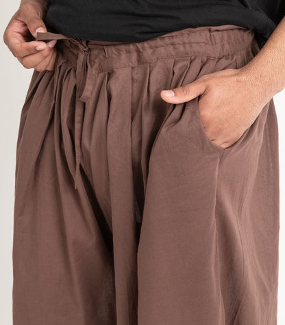 Organic Voile Breeze Harem Pants - Chocolate
