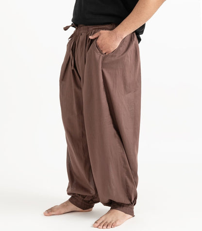 Organic Voile Breeze Harem Pants - Chocolate