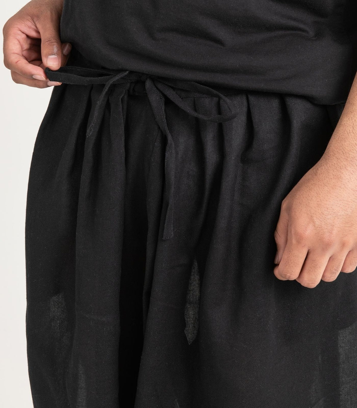 Organic Khadi Breeze Shorts - Black