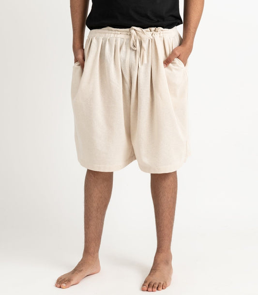 Organic Khadi Breeze Shorts - Natural