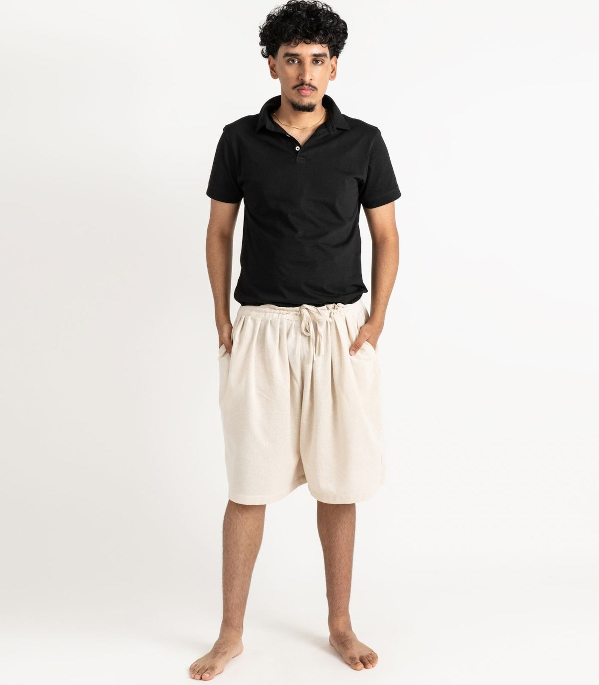 Organic Khadi Breeze Shorts - Natural