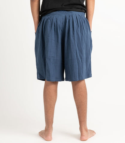 Organic Muslin Breeze Shorts - Indigo