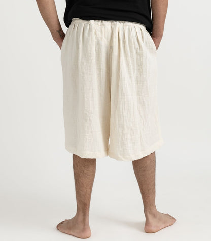 Organic Muslin Breeze Shorts - Natural