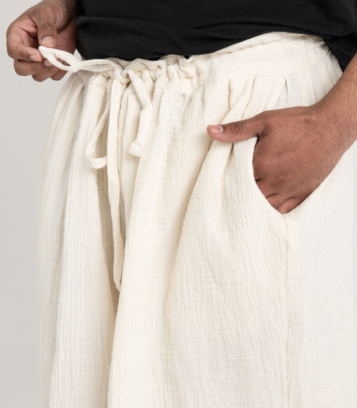 Organic Muslin Breeze Shorts - Natural