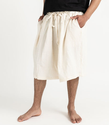 Organic Muslin Breeze Shorts - Natural