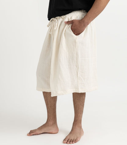 Organic Muslin Breeze Shorts - Natural
