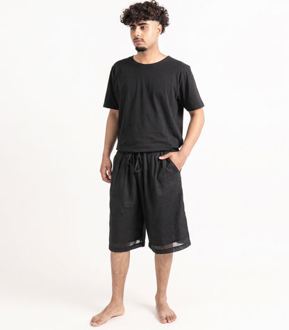 Organic Voile Breeze Shorts - Black