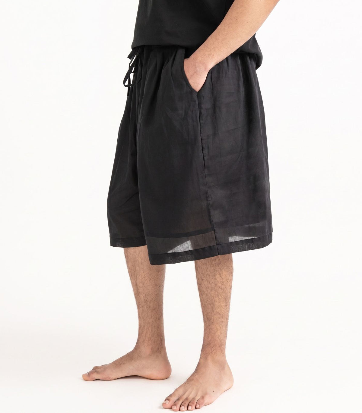 Organic Voile Breeze Shorts - Black