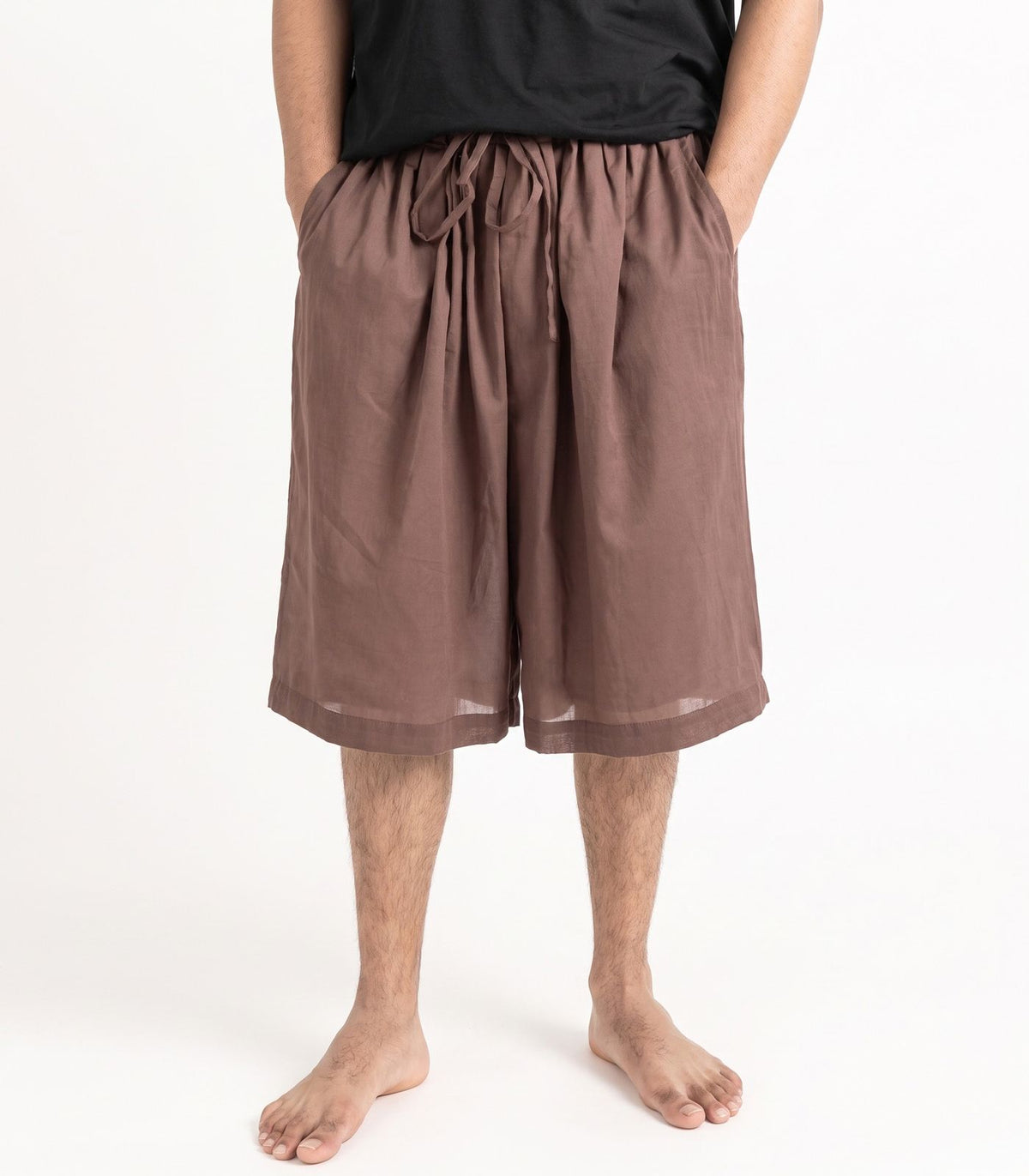 Organic Voile Breeze Shorts - Chocolate