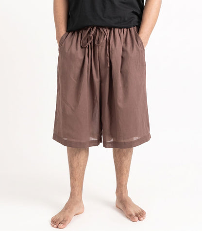 Organic Voile Breeze Shorts - Chocolate