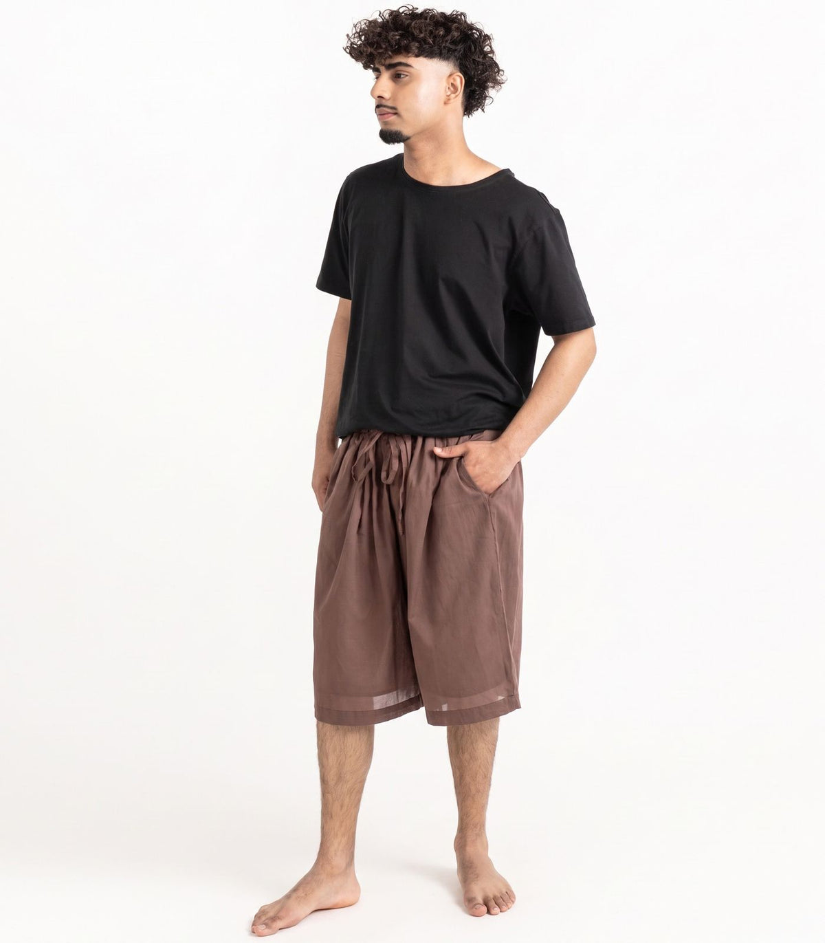 Organic Voile Breeze Shorts - Chocolate