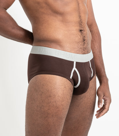 Bhumi Organic Cotton - The Original Briefs (2 Pack) - Coffee Bean